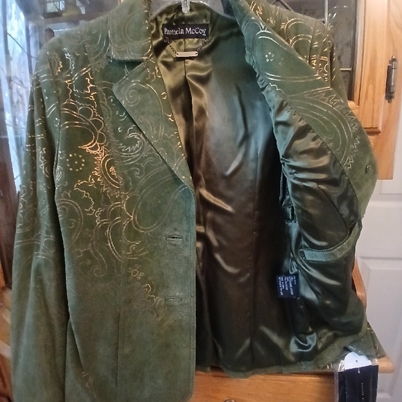 Pamela McCoy Green Suede Blazer - Picture 3 of 8